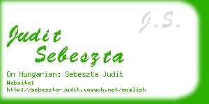 judit sebeszta business card